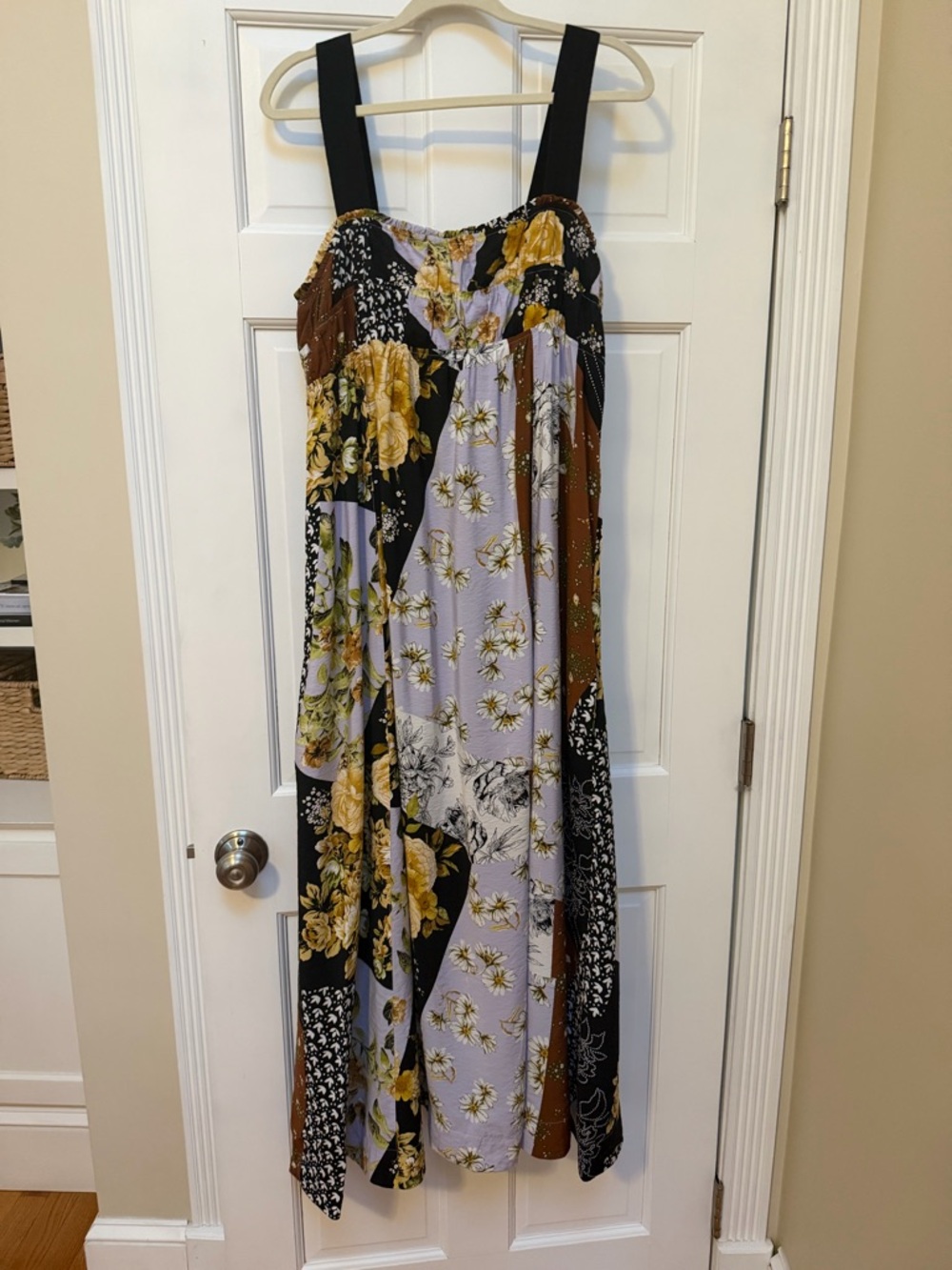 Anthropologie Maeve Bohemian Floral Patchwork Maxi Dress